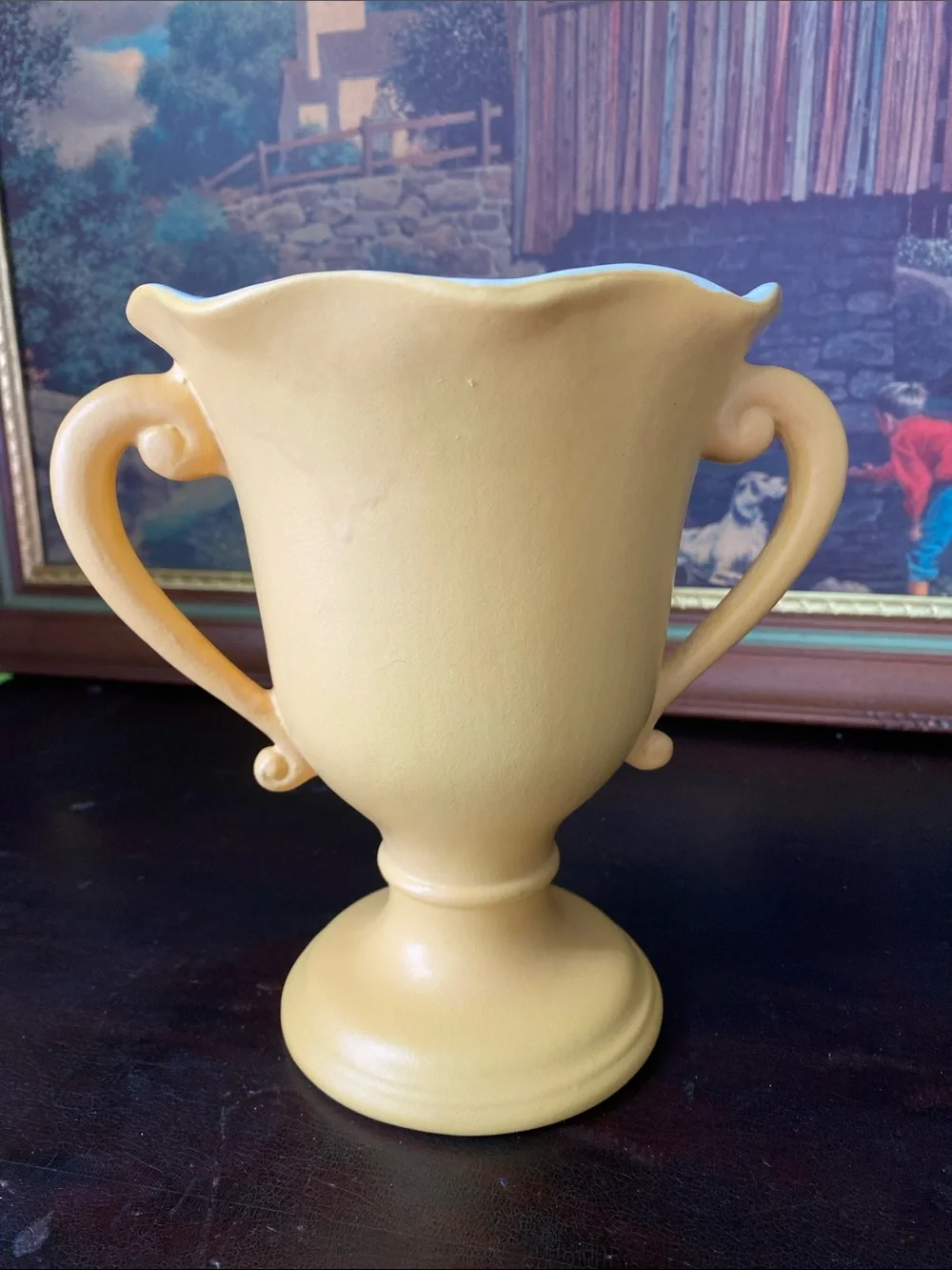 Vintage Red Wing Pottery / Rumrill Art Deco Trophy Vase